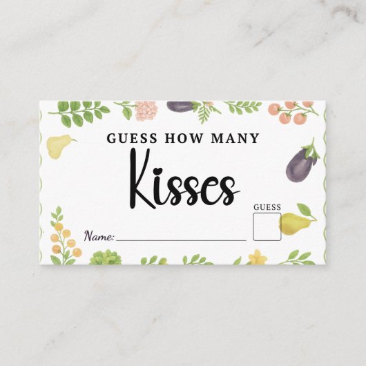 Carte D'accompagnement Fresque Hors Du Marché Devine Combien De Baisers M (Devant)