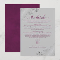 Frilly Silver Lace Magenta & Grey Détails du Maria