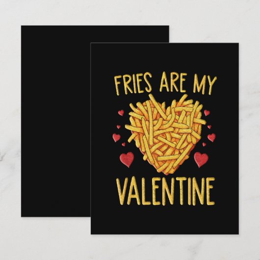 Carte D'accompagnement Frites Sont Mon Valentin (Devant / Derrière)
