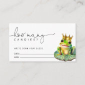 Carte D'accompagnement Frog Prince Devine Combien de bonbons (Devant)