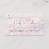 Carte D'accompagnement Froid hiver Flocon de neige rose demande de réserv (Devant)