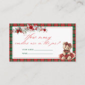 Carte D'accompagnement Froid Hors Teddy Ours Combien de bonbons (Devant)