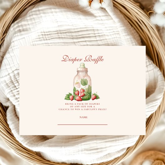 Carte D'accompagnement Fromage au Baby shower doux Berry