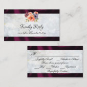 Carte D'accompagnement Frontières de fleurs sauvages à l'aquarelle et de  (Devant / Derrière)