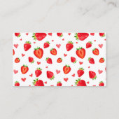 Carte D'accompagnement Fruit Fraise Baby shower à ressort Déchets Raffin (Dos)