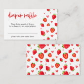 Carte D'accompagnement Fruit Fraise Baby shower à ressort Déchets Raffin (Devant / Derrière)