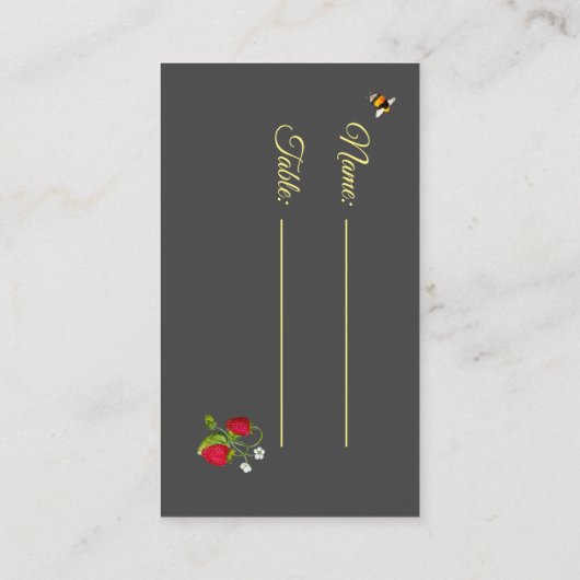 Carte D'accompagnement Fruits de forêt d'aquarelle mariage (Dos)