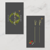 Carte D'accompagnement Fruits de forêt d'aquarelle mariage (Devant / Derrière)