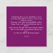 Carte D'accompagnement Fuchsia Enchantement : Aquarelle (Dos)