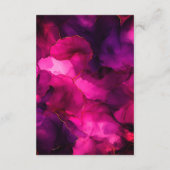 Carte D'accompagnement Fuchsia Hot Pink Roses Wedding Details (Dos)