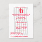 Carte D'accompagnement Fun Beach Flip Flops Mariage rose Intinéraire (Dos)