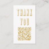 Carte D'accompagnement Fun bold grand merci or code QR (Devant)