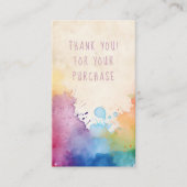 Carte D'accompagnement Fun paint splashes merci (Devant)