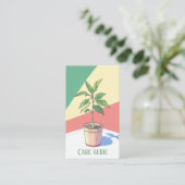 Carte D'accompagnement Fun Plante Care Guide plante moderne à pots lumine (Debout devant)