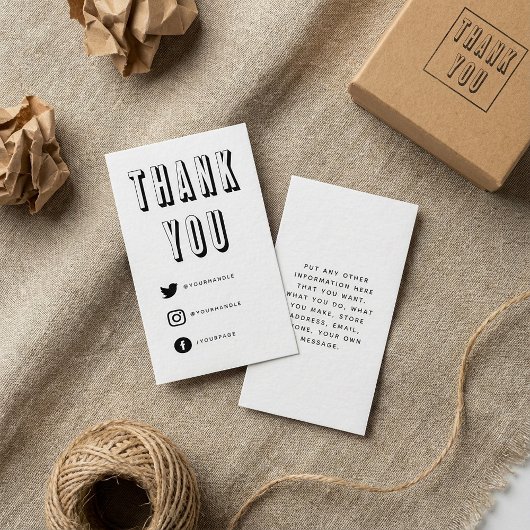 Carte D'accompagnement Fun social media audacieux client merci