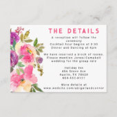 Carte D'accompagnement Fun Vibrant Violet Fuchsia Floral (Devant)