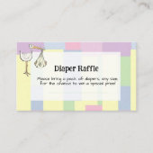Carte D'accompagnement Funky Cubism Handwritten Diaper Raffle (Devant)