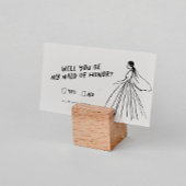 Carte D'accompagnement Funky Retro | Serez-vous ma servante d'honneur ?