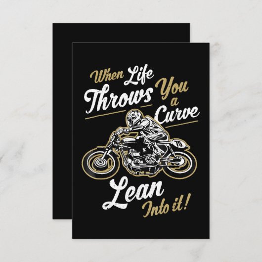 Carte D'accompagnement Funny Biker Citations Sarcastic Motorcycle Rider C (Devant / Derrière)