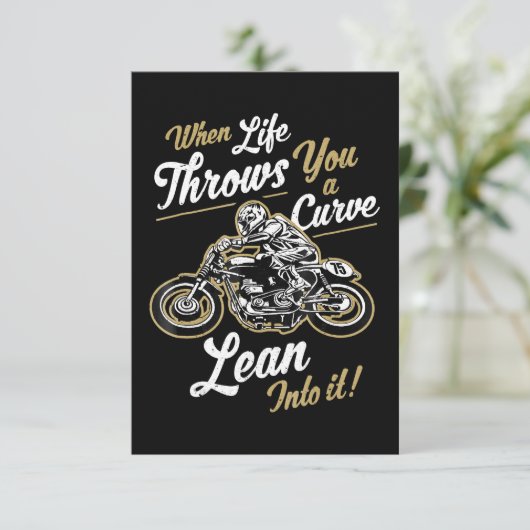 Carte D'accompagnement Funny Biker Citations Sarcastic Motorcycle Rider C (Debout devant)