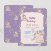 Carte D'accompagnement Funny Birthday Unicorn (Devant / Derrière)