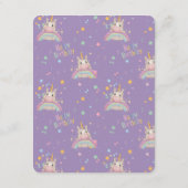 Carte D'accompagnement Funny Birthday Unicorn (Dos)