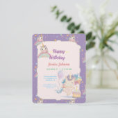Carte D'accompagnement Funny Birthday Unicorn (Debout devant)