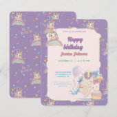 Carte D'accompagnement Funny Birthday Unicorn (Devant / Derrière)