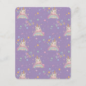 Carte D'accompagnement Funny Birthday Unicorn (Dos)