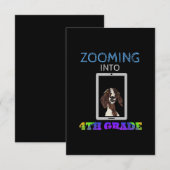 Carte D'accompagnement Funny Chèvre Virtual 4th Grader Retour À L'École 2 (Devant / Derrière)