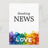 Carte D'accompagnement 🌈 funny DATE Wedding change Painted With Love (Devant)