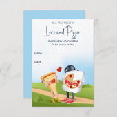 Carte D'accompagnement Funny Fête des mariées de pizza (Devant / Derrière)