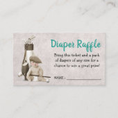 Carte D'accompagnement Futur Baby shower de golf de Golfer Déchets Raffle (Devant)