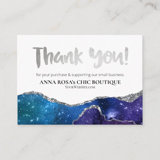 Carte D'accompagnement *~* Galaxy AGATE QR MERCI LOGO Review AP8 (Devant)