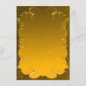 Carte D'accompagnement Galded Grandeur Wedding Détails de la réception (Dos)