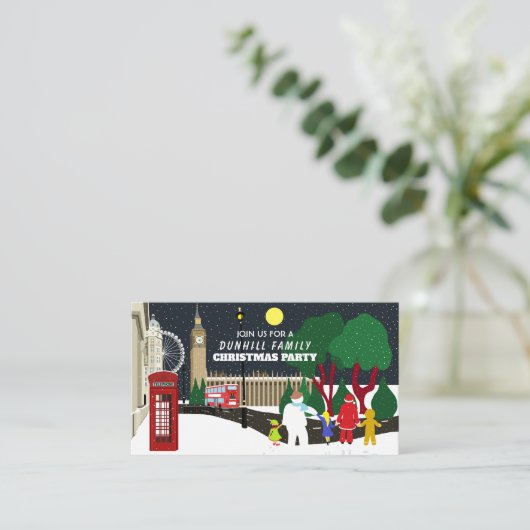 Carte D'accompagnement Gang de Noël à Londres, Billet de soirée de Noël (Debout devant)