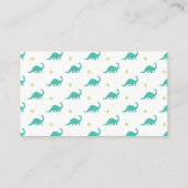 Carte D'accompagnement Garçon Baby shower Mint Dinosaur Apportez Une Cart (Dos)