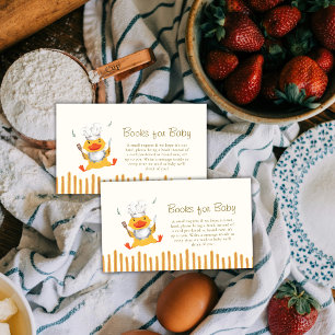 Carte D'accompagnement Garçon Petit Caneton Chef Livres Pour Baby Shower