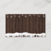 Carte D'accompagnement Garçons Rustic Snowflake Tickets Raffle (Dos)