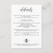 Carte D'accompagnement Garden Bee Mariage (Devant)