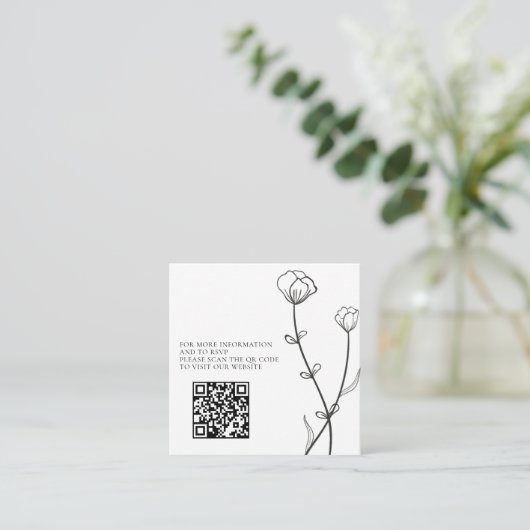 Carte D'accompagnement Garden Bee Photo Code QR (Debout devant)