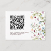 Carte D'accompagnement Garden Floral Wedding QR Code Details  (Dos)