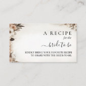 Carte D'accompagnement Garden Spring Boho Boho Fête des mariées rustique (Devant)