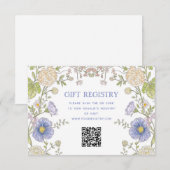 Carte D'accompagnement Garden Spring Floral Bridal Shower QR Code (Devant / Derrière)