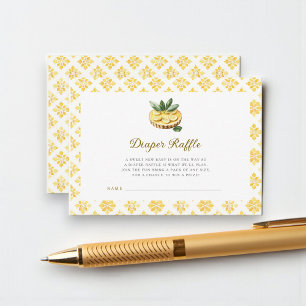 Carte D'accompagnement Gâteau au Citron Fleurs Jaunes Baby Shower Tirage