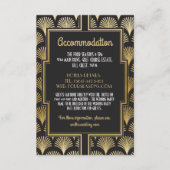 Carte D'accompagnement Gatsby Art Déco années 1920 Mariage d'hébergement (Devant)
