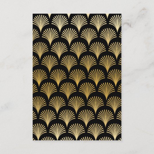 Carte D'accompagnement Gatsby Art Déco années 1920 Mariage d'hébergement (Dos)