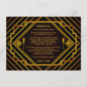 Carte D'accompagnement Gatsby Gold 2020's Mariage Detail (Devant)