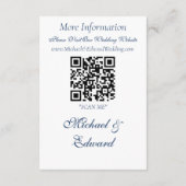 Carte D'accompagnement Gay Grooms Regency Roses bleus (Dos)