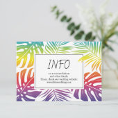 Carte D'accompagnement Gay, lesbienne feuille confetti mariage (Debout devant)